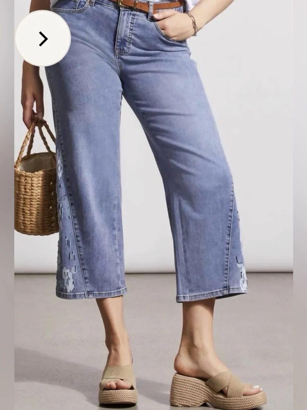 Tribal - Women's Sophia Wide Crop Pants, Size 4. - Picture 1 of 3